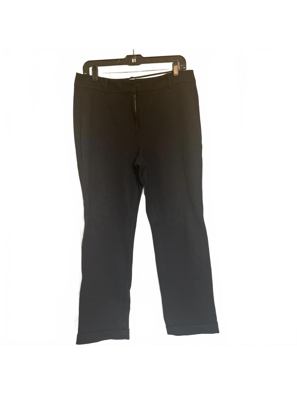 Lands’ End Black Ponte Pants Stretch Pull-On Career Trousers